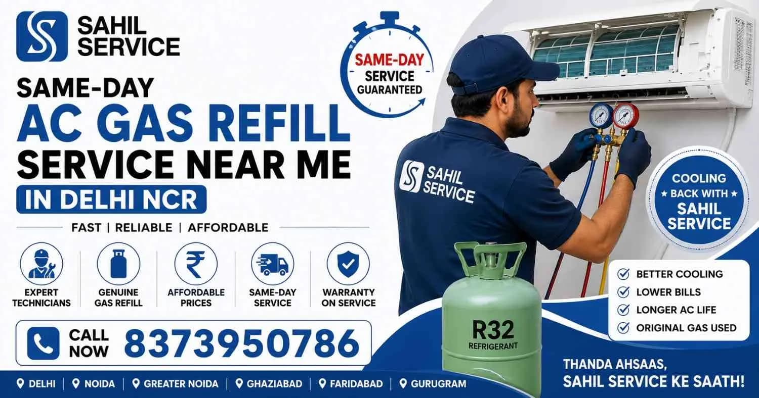 Same-Day AC Gas Filling Service Near Me in Delhi NCR