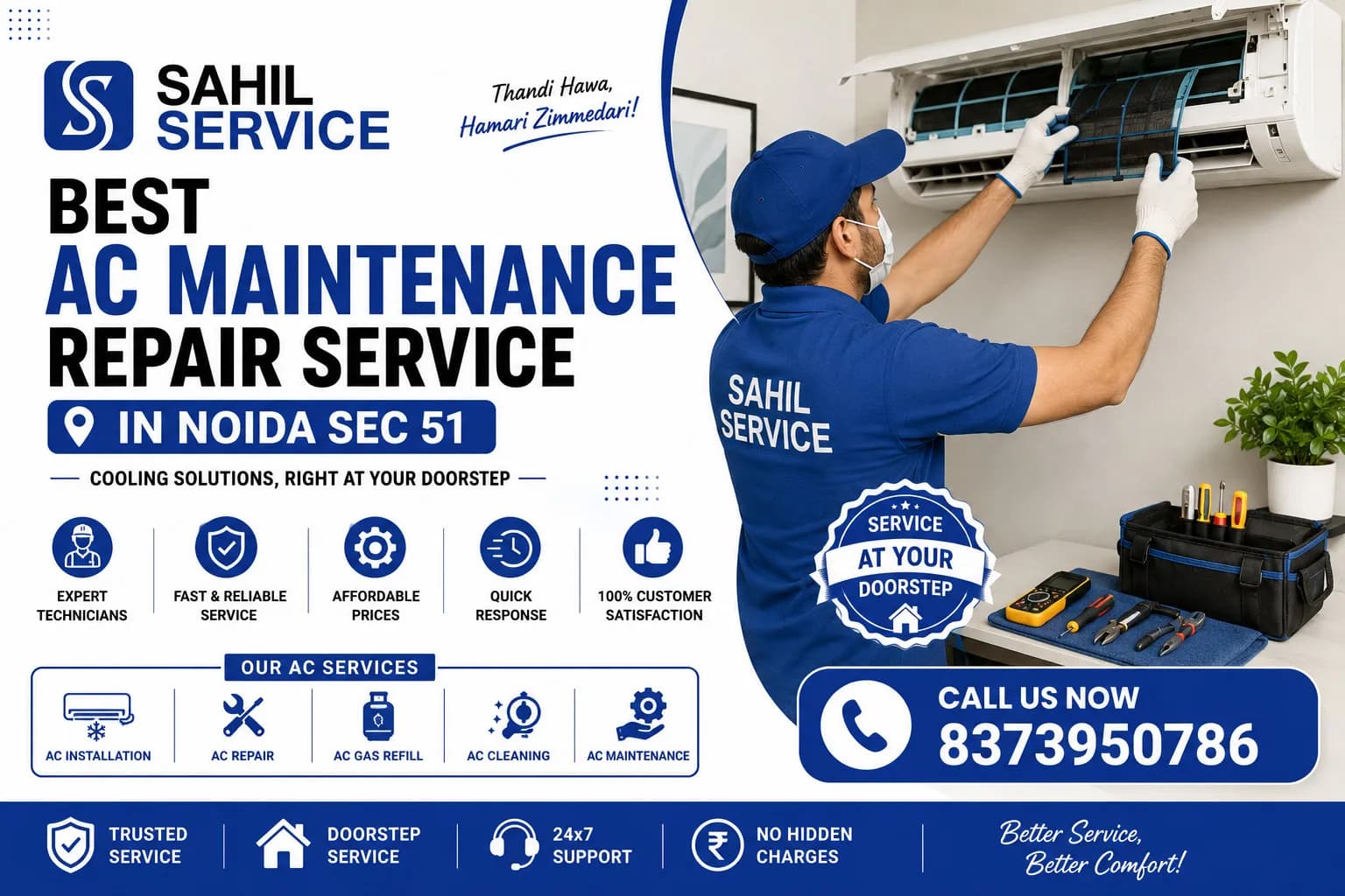 Best AC Maintenance Repair Service in Noida sec 51 | Sahil service