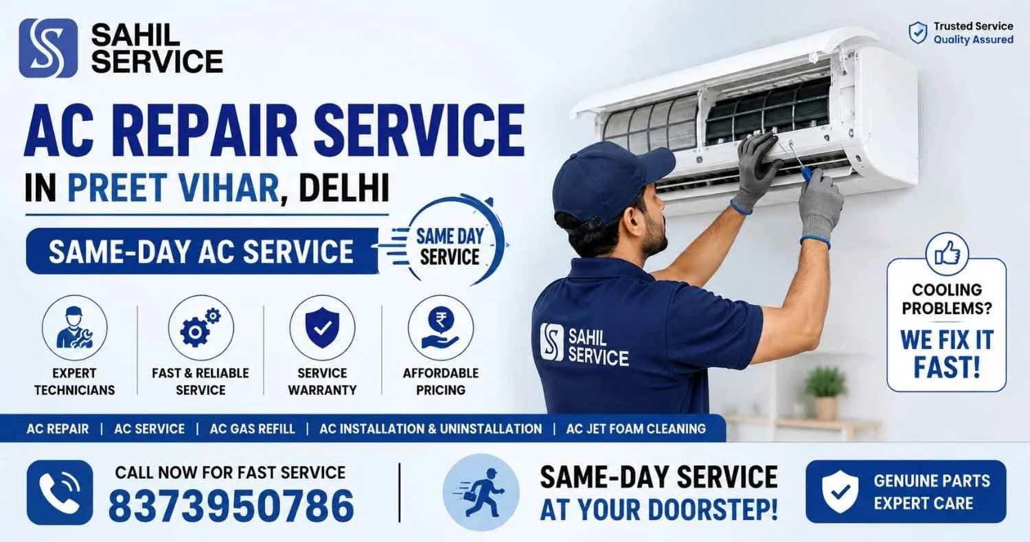 AC Repair in Preet Vihar, Delhi Trusted & Affordable Air Conditioner Service