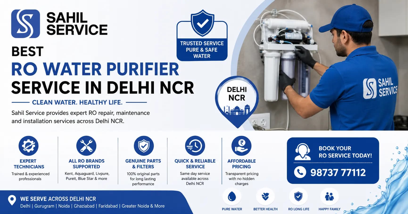 Best RO Water Purifier Service in Delhi NCR | Reliable RO Repair & Servicing