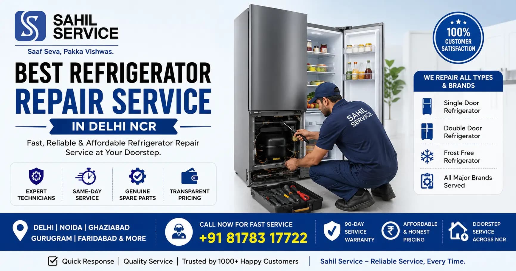 Best Refrigerator Repair Service in Delhi NCR | Trusted Fridge Technicians