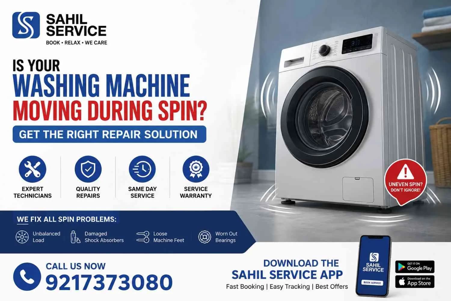 Why My Washing Machine Vibrate or Move During Spin Cycle?