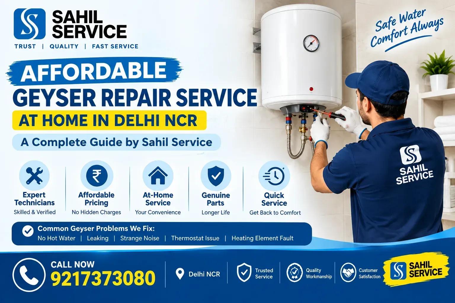 Affordable Geyser Repair Service at Home in Delhi NCR: A Complete Guide by Sahil Service