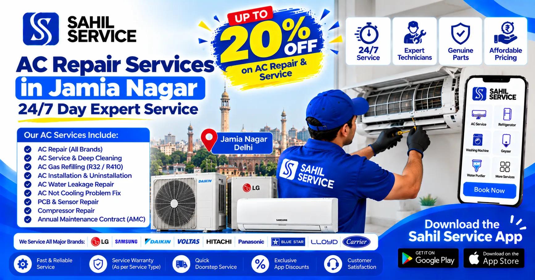 AC Repair Services in Jamia Nagar | 24/7 Day Expert Service