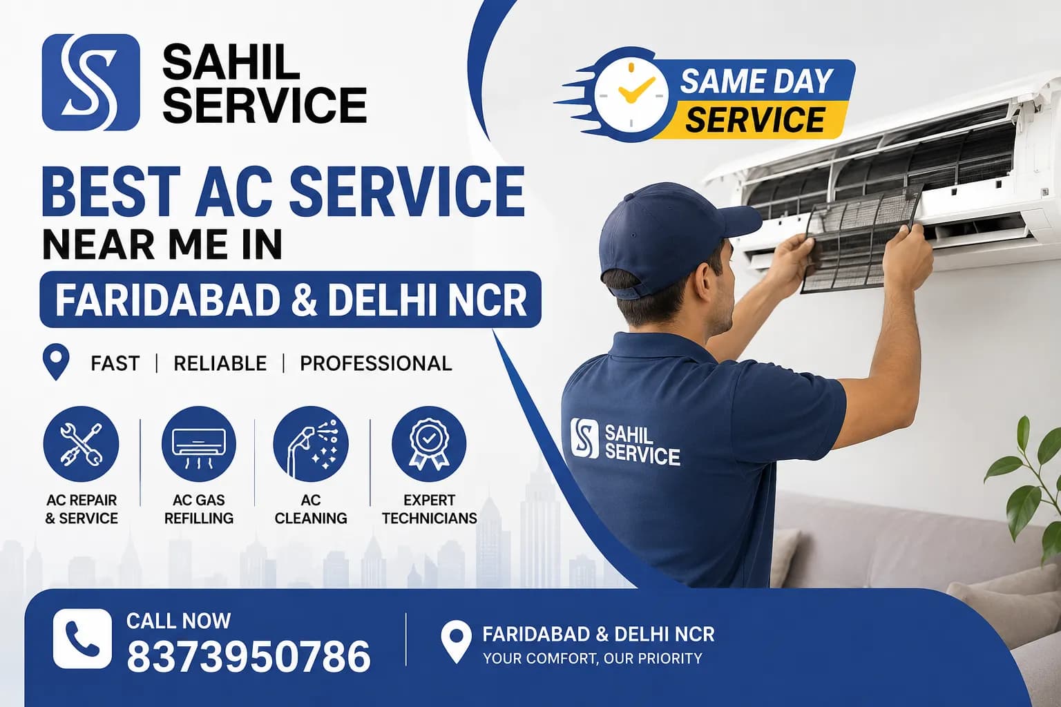 Best Ac Service Near me in Faridabad and Delhi NCR | Same Day Service