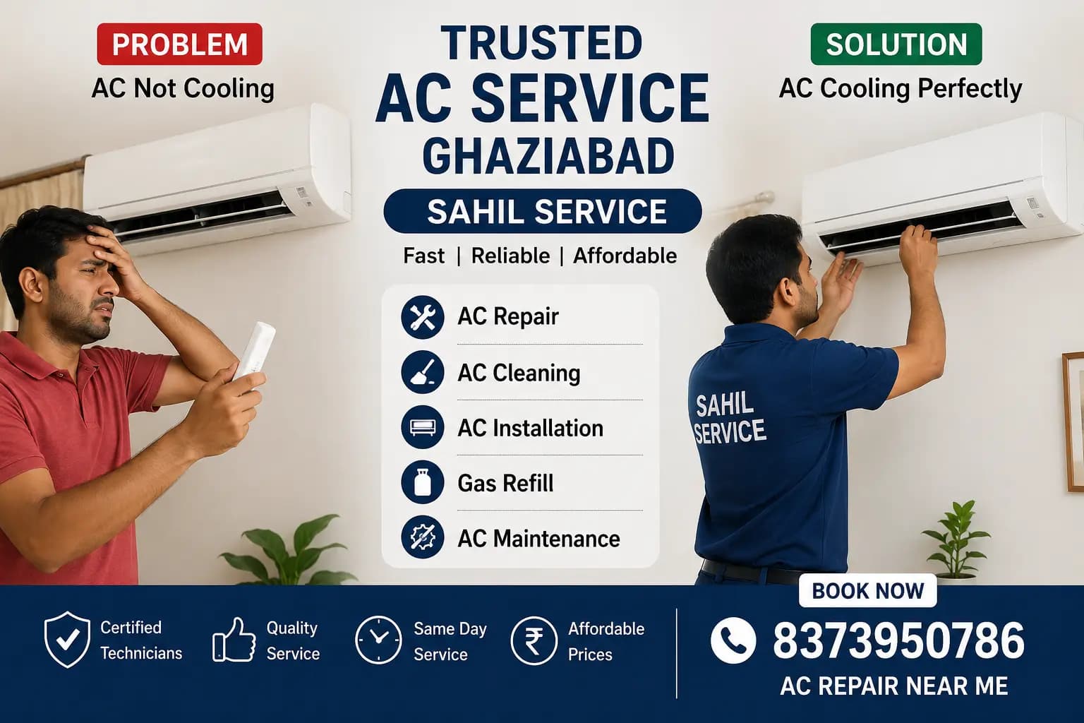 Trusted AC Service Ghaziabad | AC Repair Near Me | Sahil Service