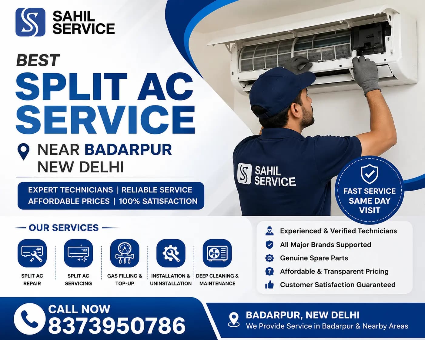Best Split AC Service Near Badarpur New Delhi | Sahil Service