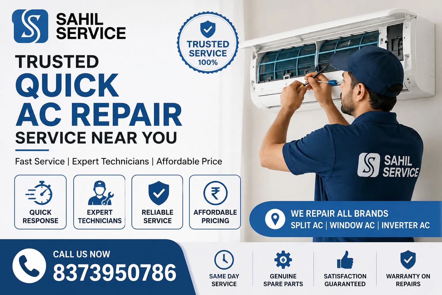 Trusted Quick AC Repair Service Near You | Sahil Service