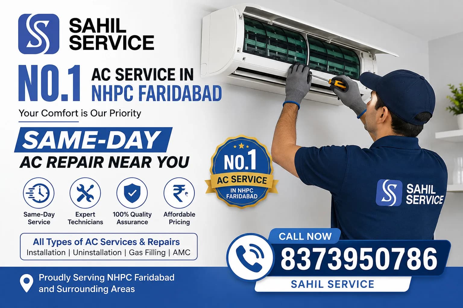 Best AC Service in NHPC Faridabad | Same-Day AC Repair Near You