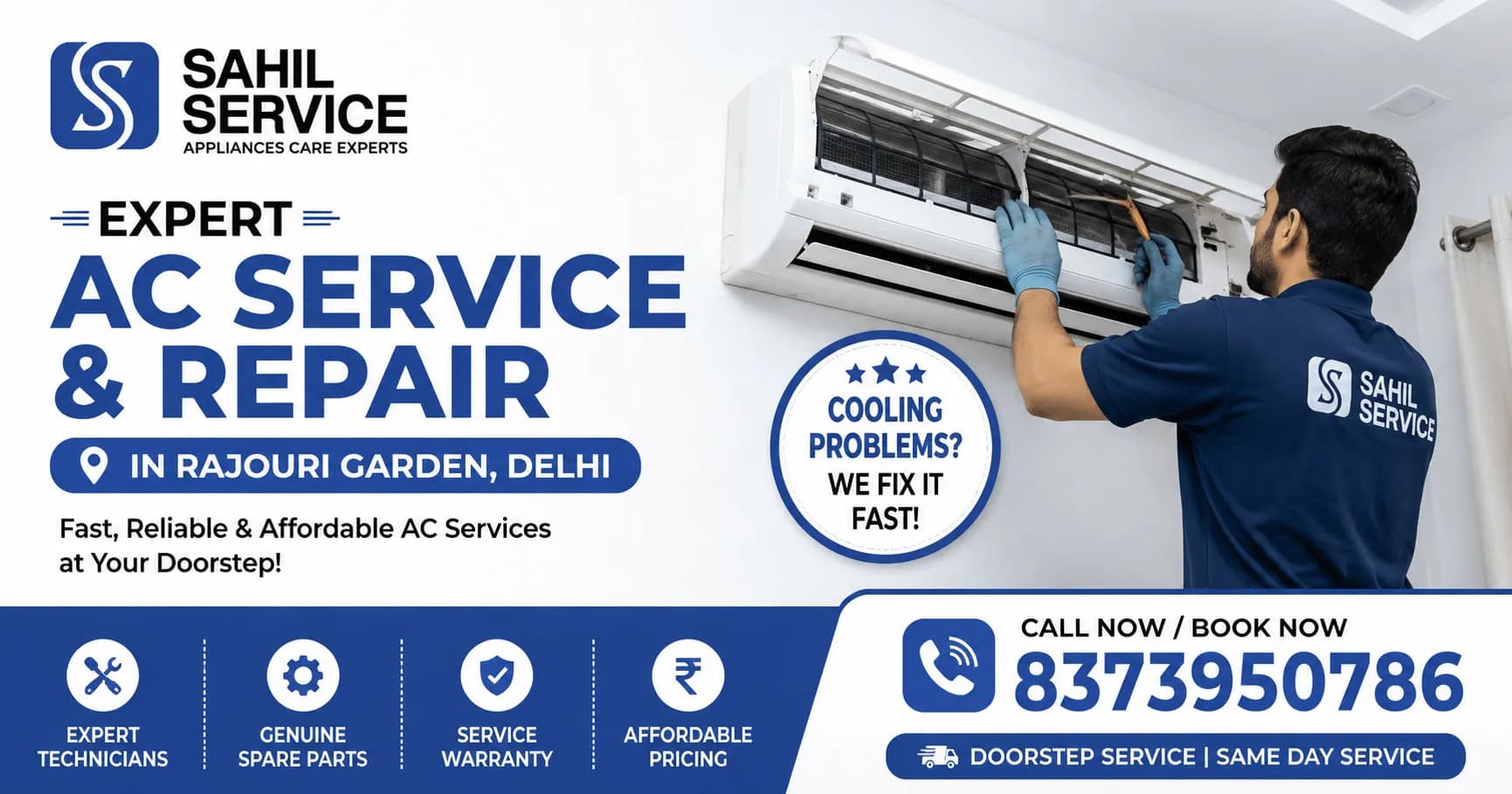 Expert AC Service & Repair in Rajouri Garden Delhi | Sahil Service