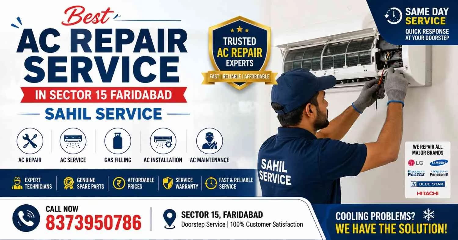 Best AC Repair Service in Sector 15 Faridabad | Sahil Service
