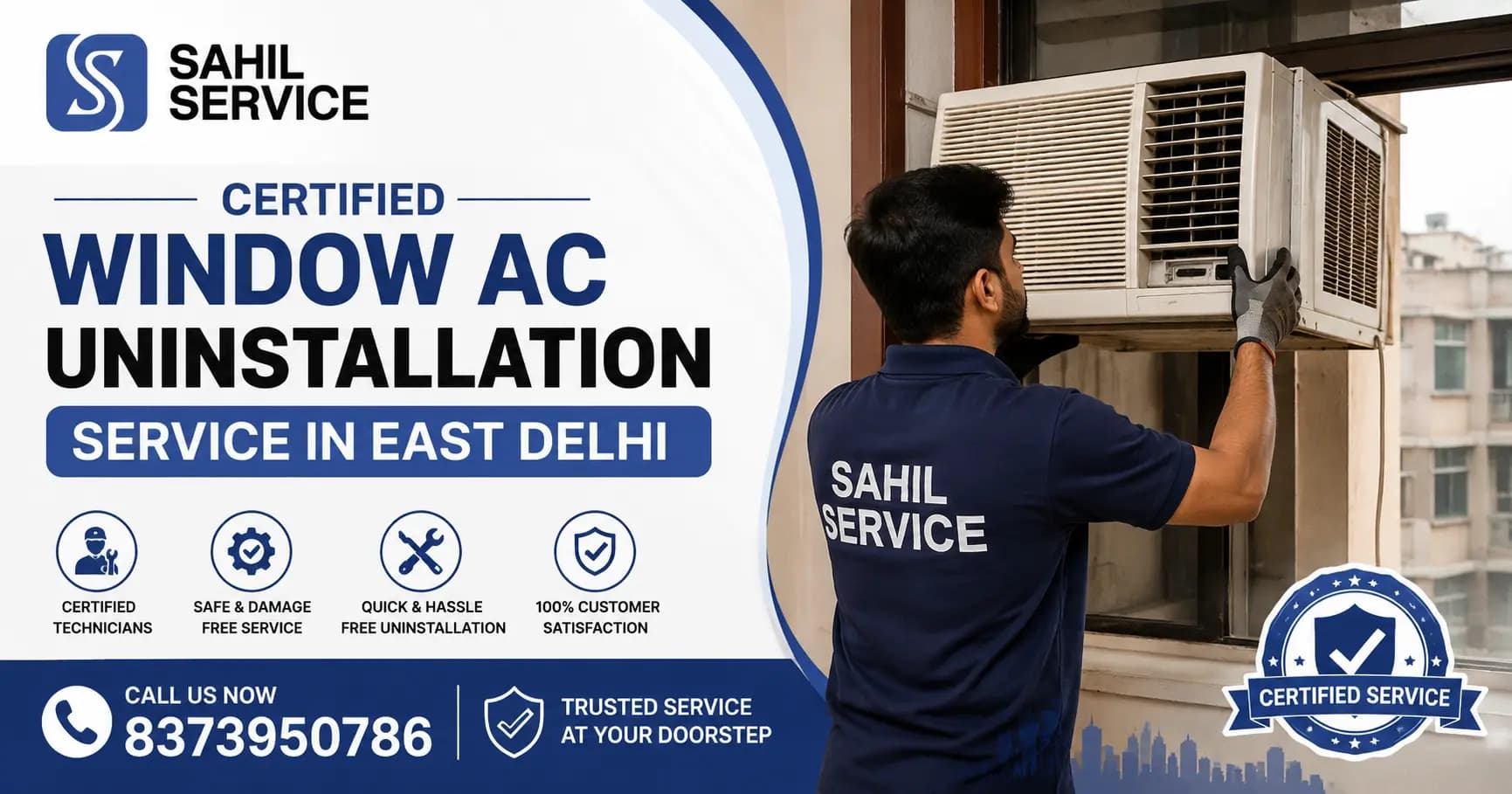 Certified Window AC Uninstallation Service Repair in East Delhi
