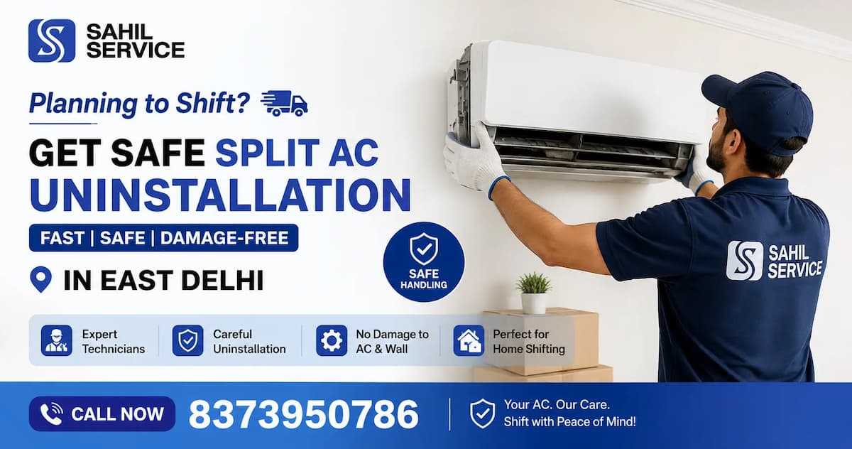 Planning to Shift? Get Safe Split AC Uninstallation in East Delhi