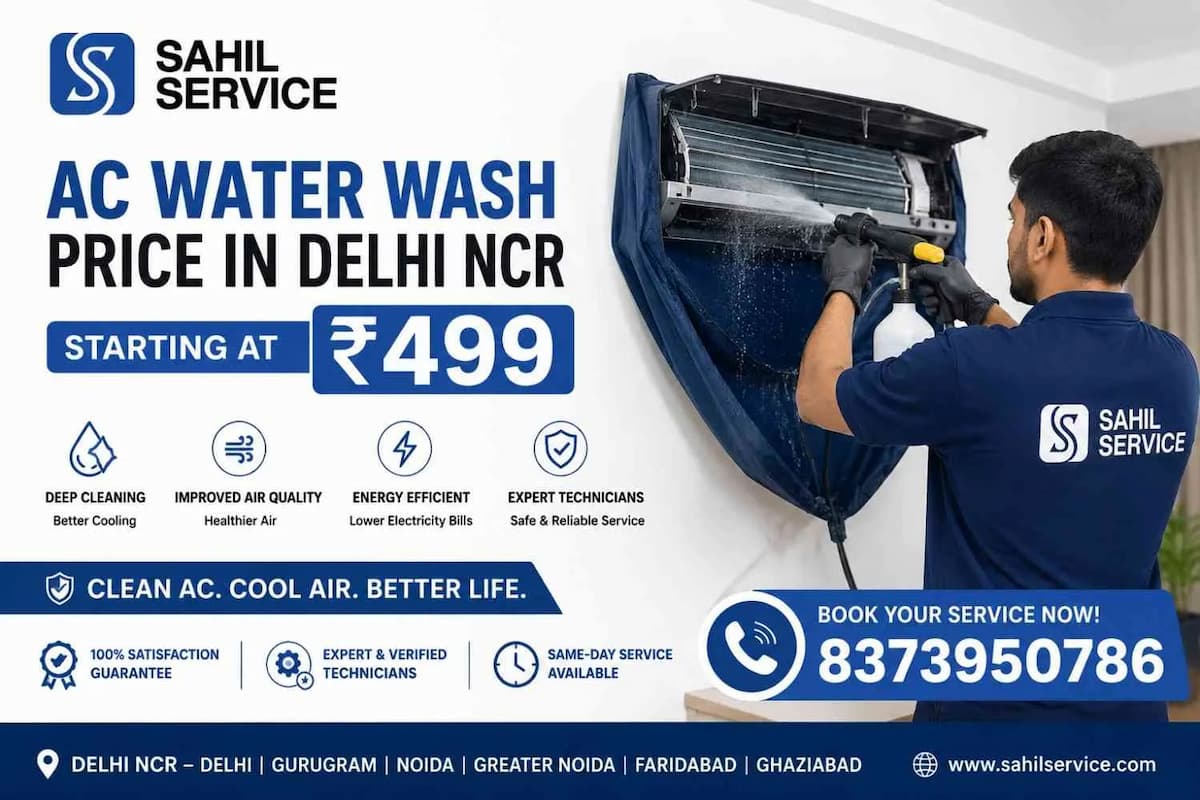 AC Water Wash Price in Delhi NCR – Starting at ₹499 | Sahil Service