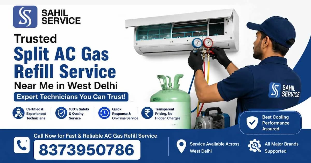 Split AC Gas Refill Near Me in West Delhi | Trusted Technicians