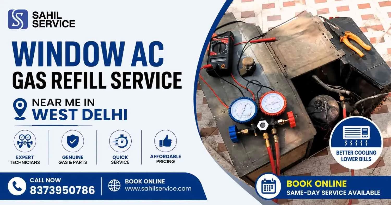 Window AC Gas Refill Service Near Me in West Delhi | Book Online