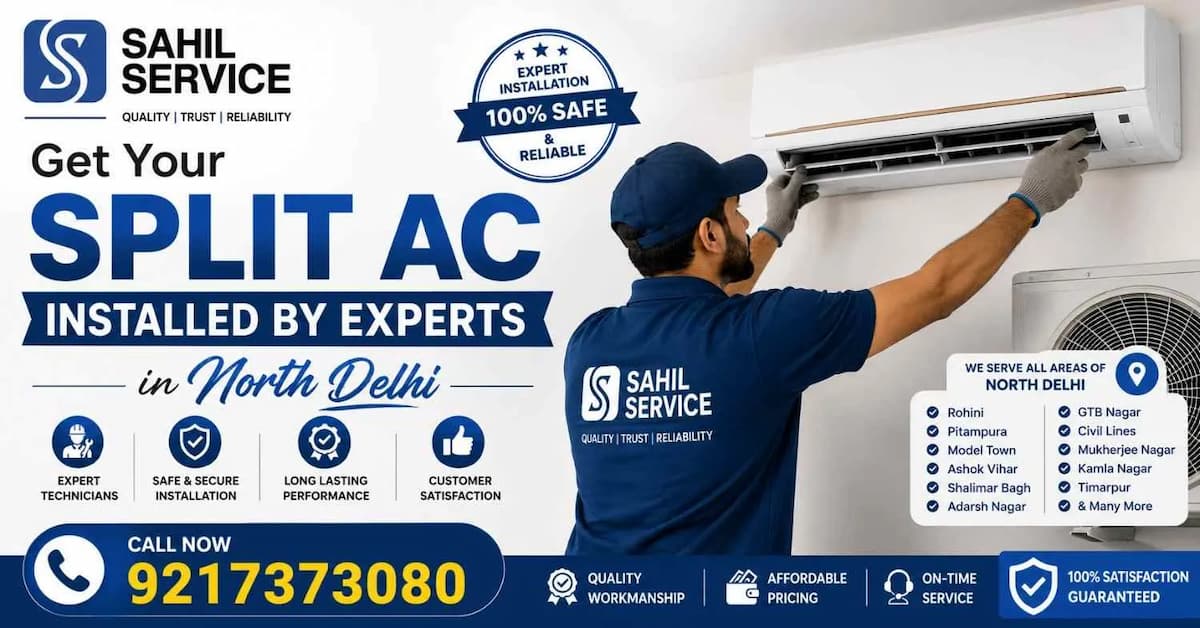 Get Your Split AC Installed near me By Experts In North Delhi