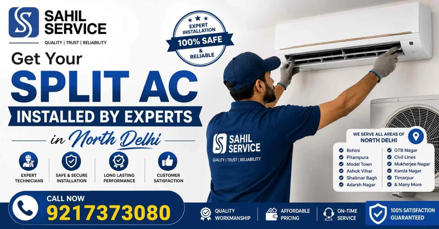 Get Your Split AC Installed near me By Experts In North Delhi