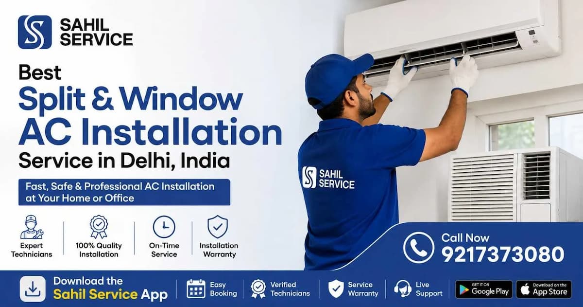Best Split and Window AC Installation Service in Delhi, India | Sahil Service