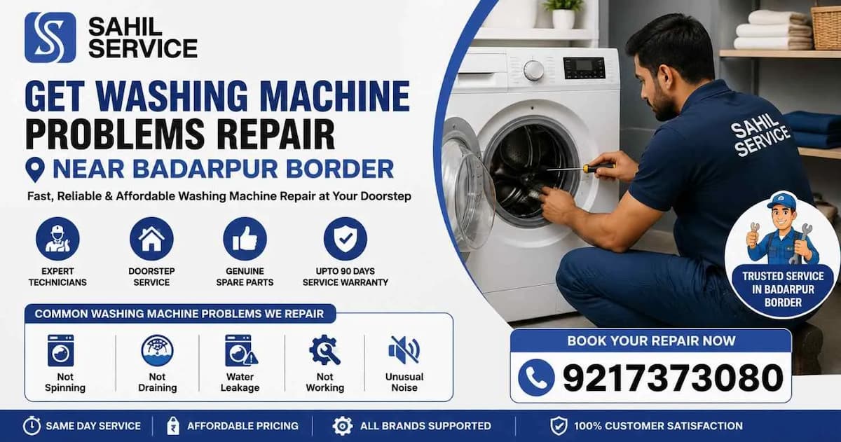 Washing Machine Repair in Badarpur Border | Sahil Service