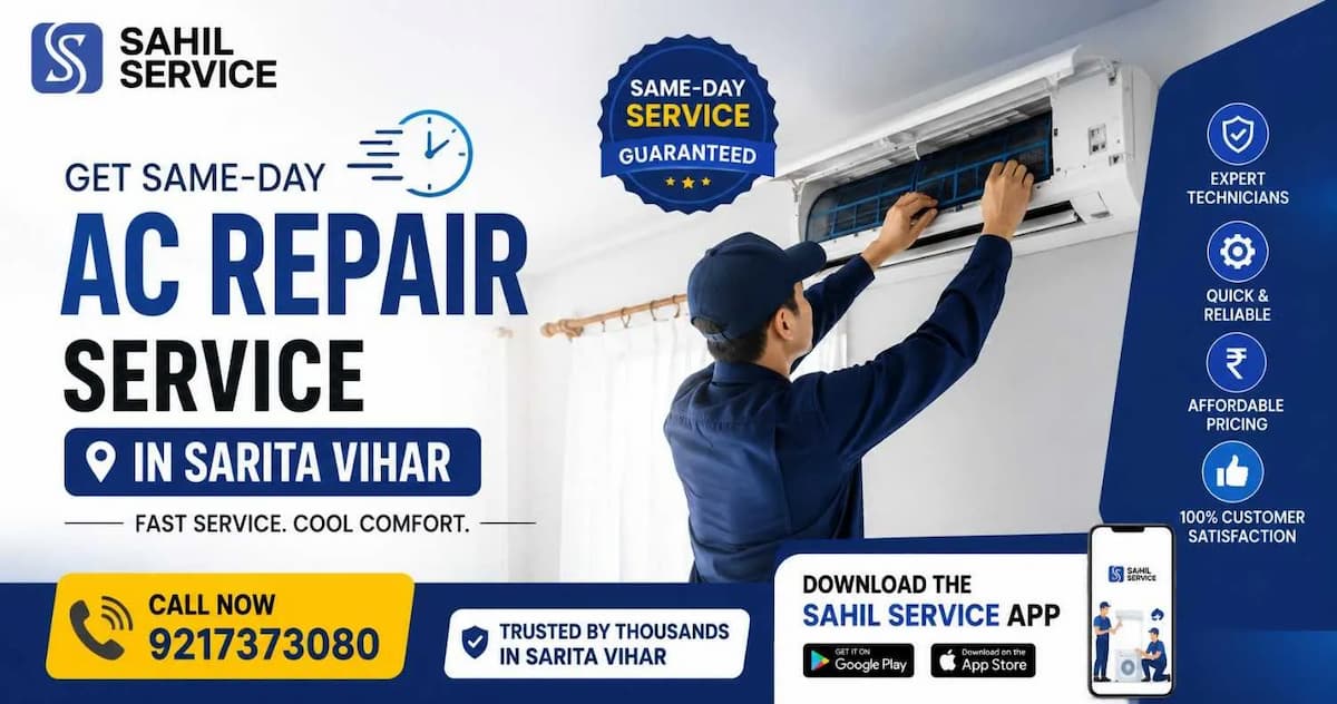 Get Same-Day AC Repair Service in Sarita Vihar | Call Now 9217373080