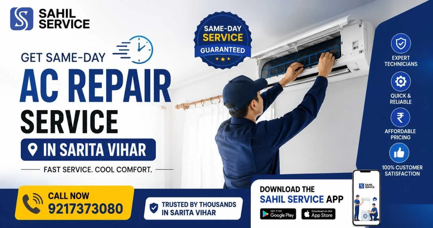 Get Same-Day AC Repair Service in Sarita Vihar | Call Now 9217373080