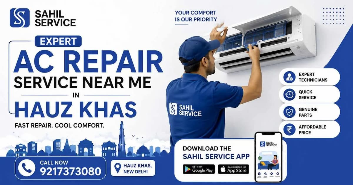 Get Reliable AC Repair Near Me in Hauz Khas | Sahil Service
