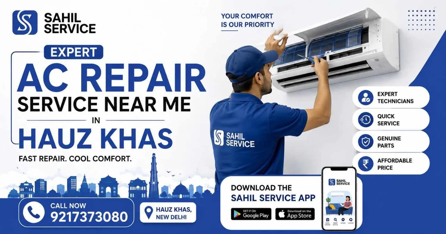 Get Reliable AC Repair Near Me in Hauz Khas | Sahil Service