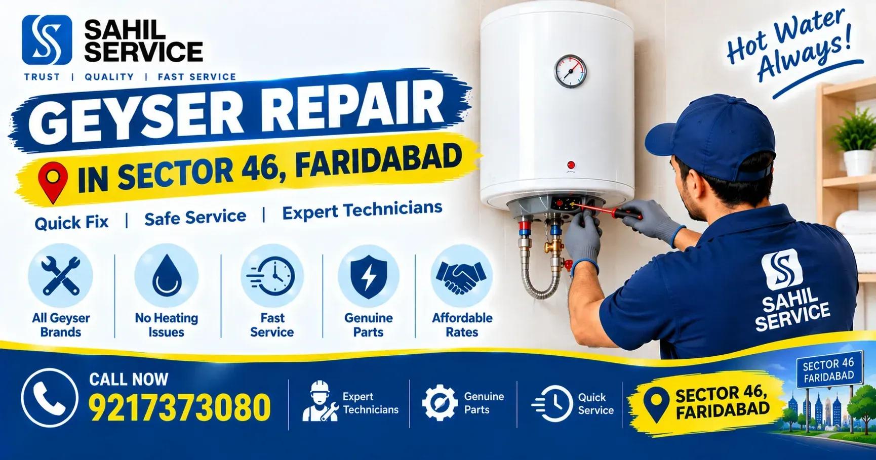 Geyser Repair in Sector 46, Faridabad