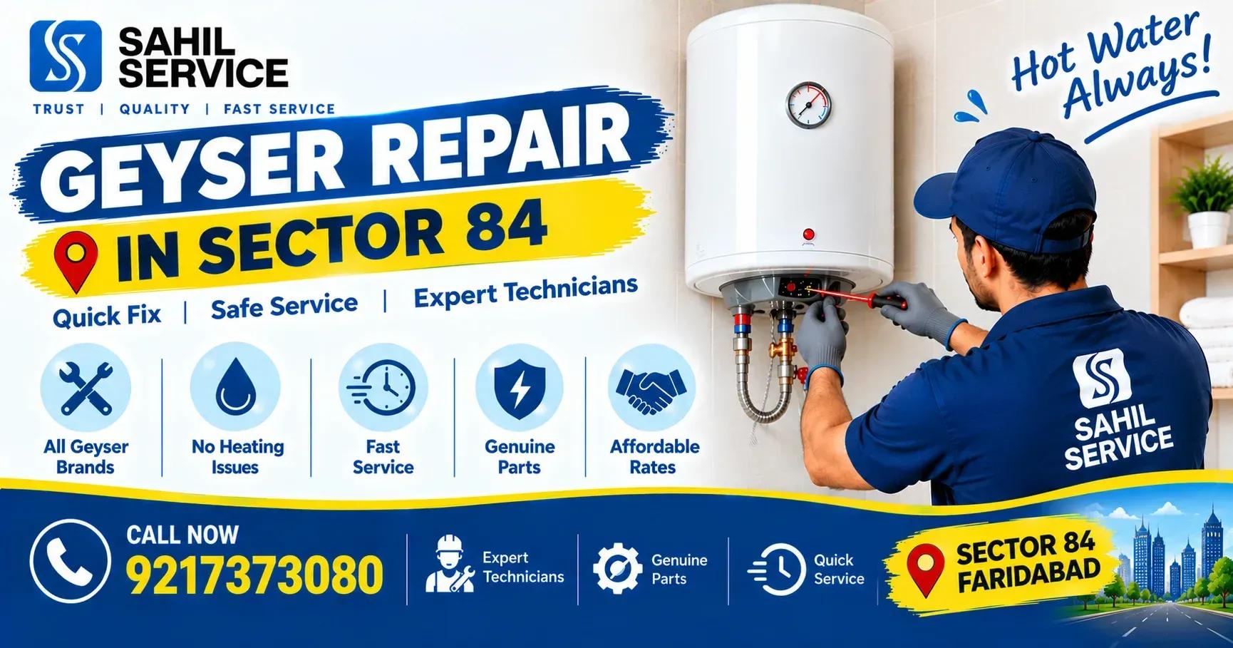 Geyser Repair in Sector 84, Faridabad