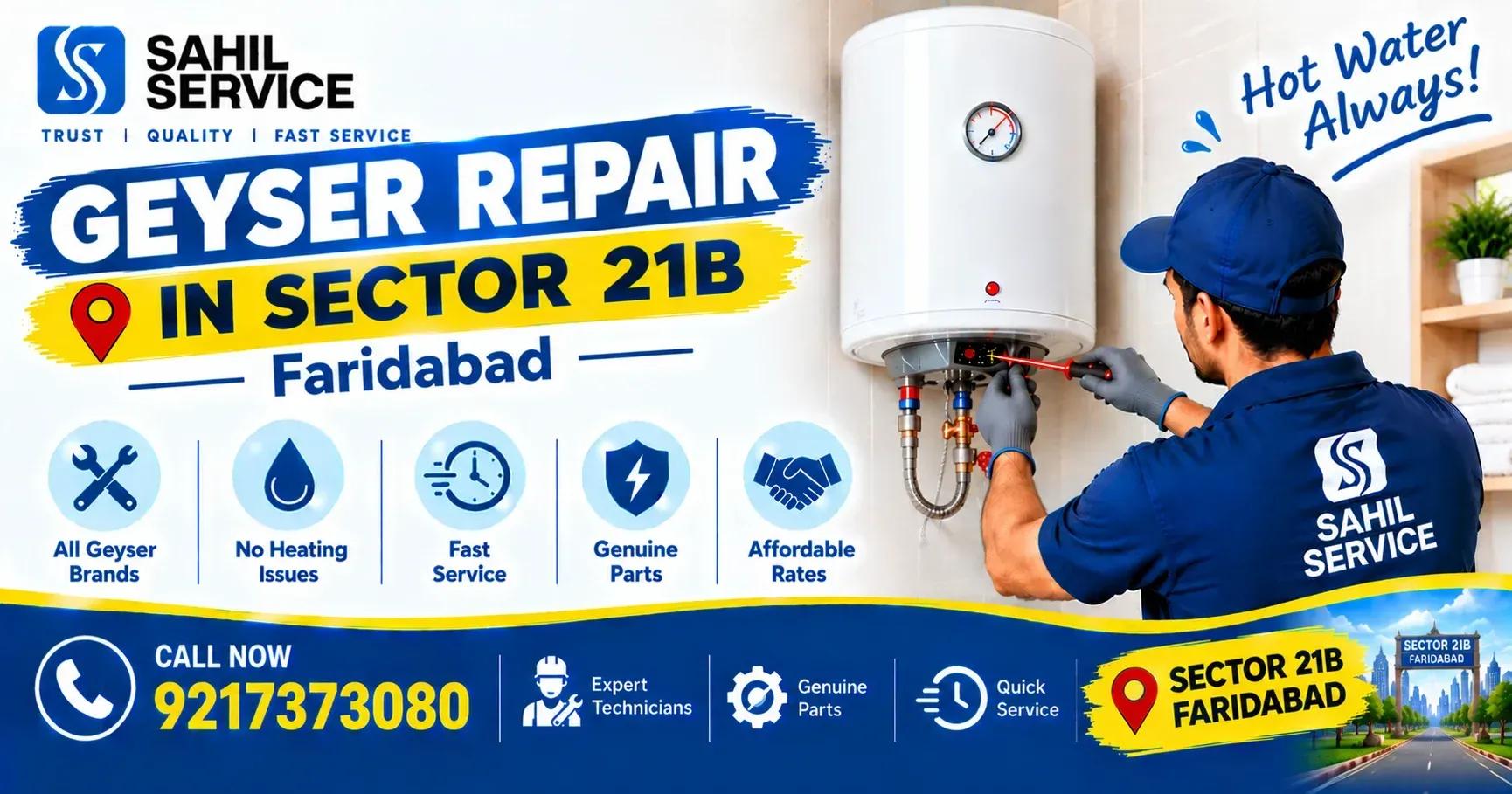 Geyser Repair in Sector 21B, Faridabad