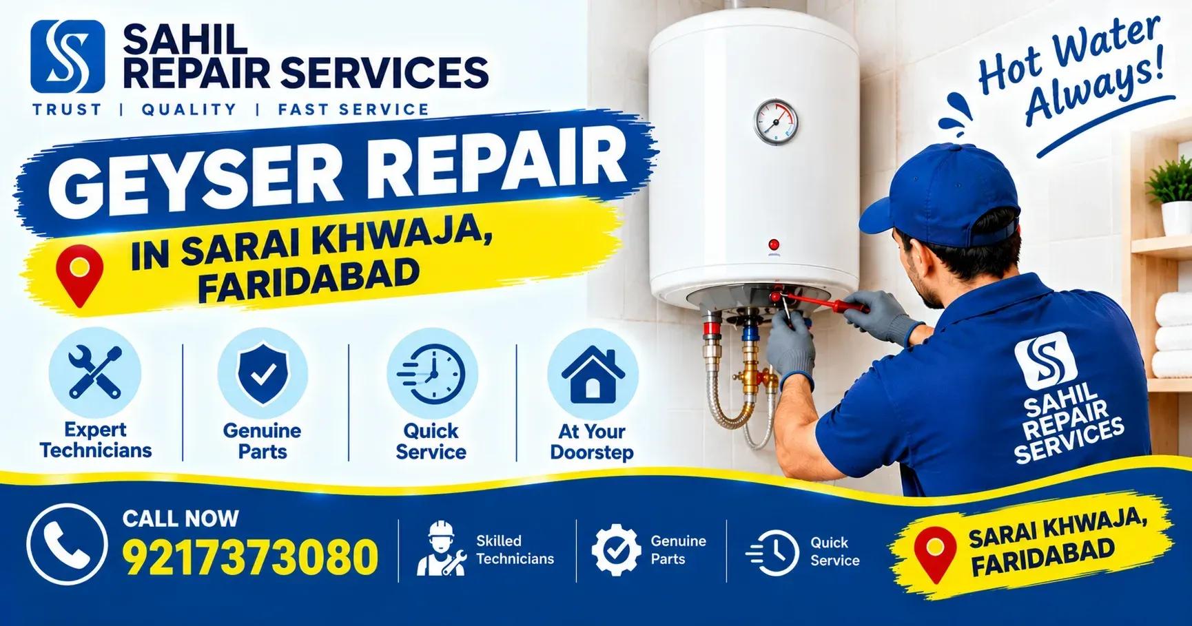 Geyser Repair in Sarai Khwaja, Faridabad | Sahil Services