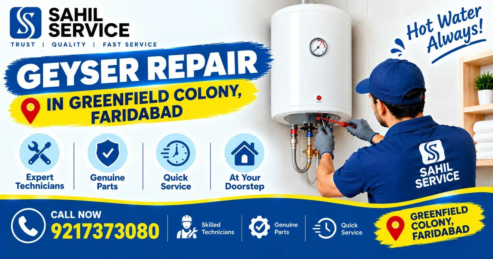 Geyser Repair in Greenfield Colony, Faridabad | Sahil Services