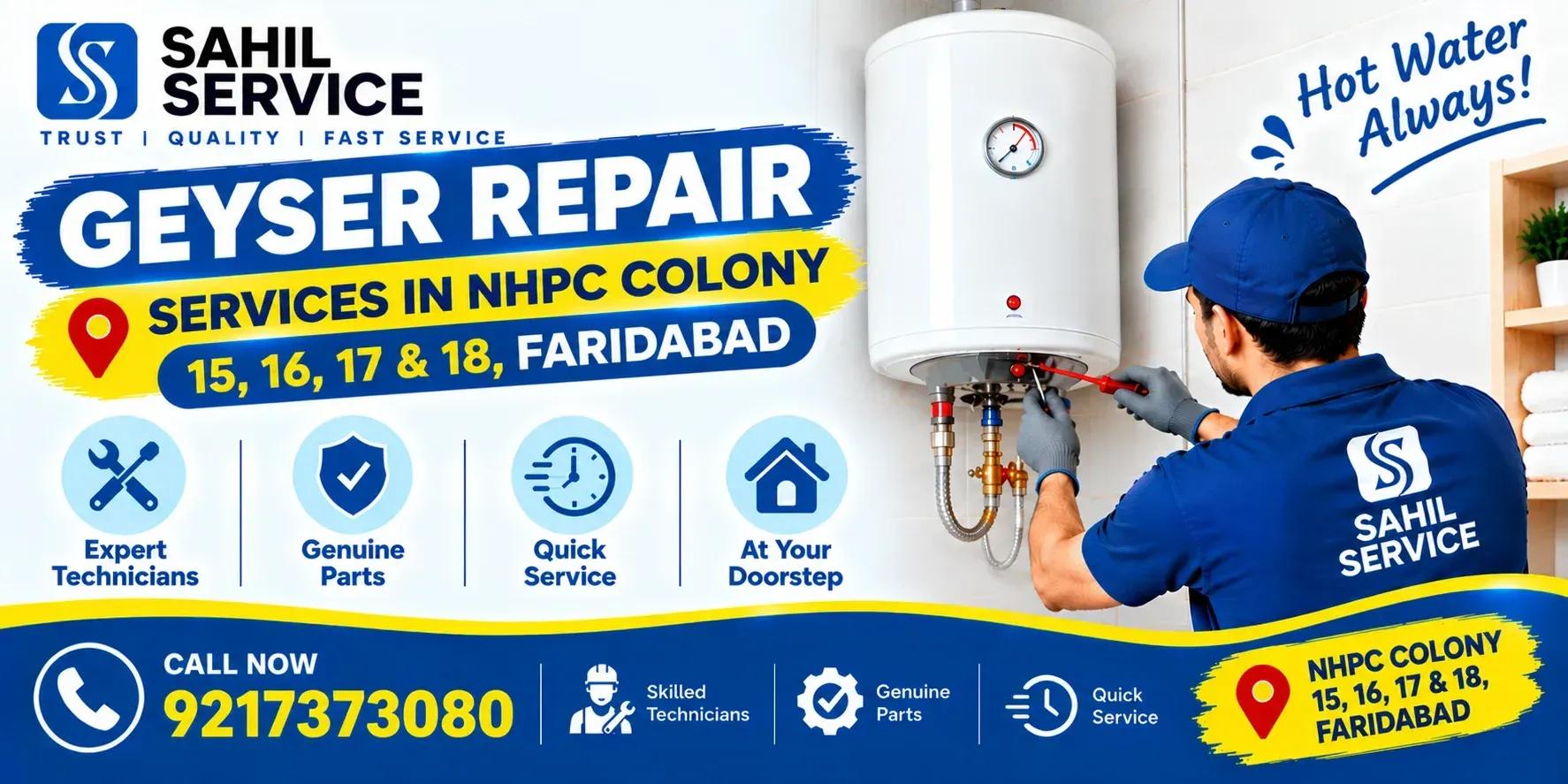 Geyser Repair Services in NHPC Colony 15, 16, 17 & 18, Faridabad