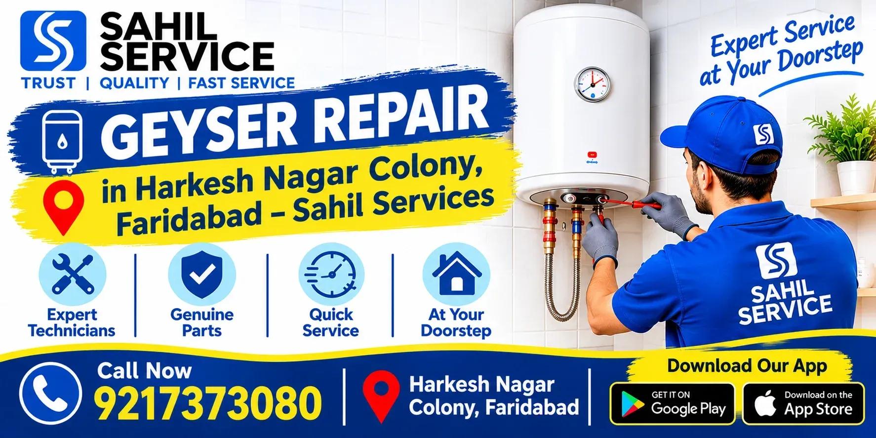 Geyser Repair in Harkesh Nagar Colony, Faridabad – Sahil Services